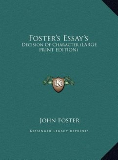 Foster's Essay's - Foster, John