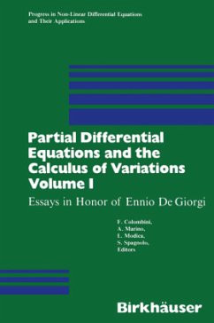 Partial Differential Equations and the Calculus of Variations - Colombini; MARINO; MODICA