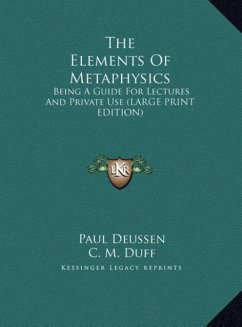 The Elements Of Metaphysics