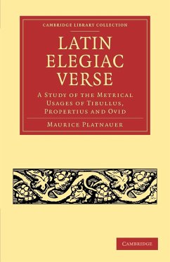 Latin Elegiac Verse - Platnauer, Maurice
