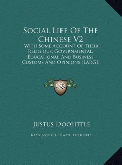 Social Life Of The Chinese V2 - Doolittle, Justus
