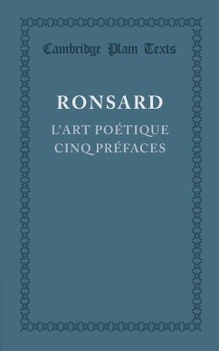 L'Art Poetique Cinq Prefaces - De Ronsard, Pierre; Ronsard, Pierre De