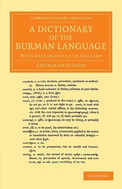 A Dictionary of the Burman Language - Judson, Adoniram