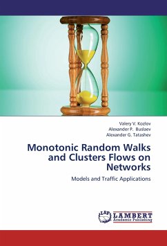 Monotonic Random Walks and Clusters Flows on Networks