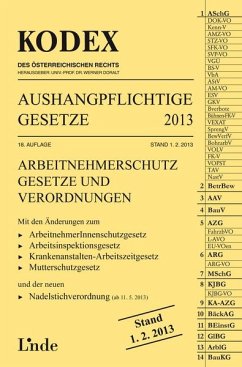 Aushangpflichtige Gesetze 2013 (f. Österreich)