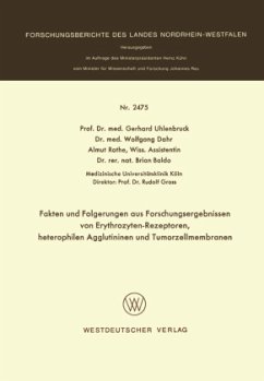 Fakten und Folgerungen aus Forschungsergebnissen von Erythrozyten-Rezeptoren, heterophilen Agglutininen und Tumorzellmembranen