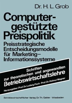 Computergestützte Preispolitik - Grob, Heinz Lothar