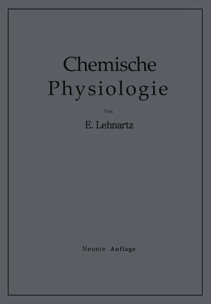 Einführung in die Chemische Physiologie