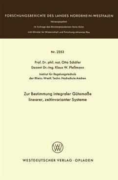 Zur Bestimmung integraler Gütemaße linearer, zeitinvarianter Systeme - Schäfer, Otto