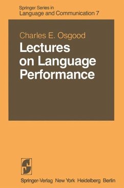 Lectures on Language Performance - Osgood, C. E.