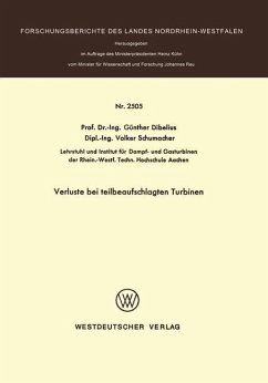 Verluste bei teilbeaufschlagten Turbinen - Dibelius, Günther