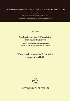 Widerstand keramischer Oberflächen gegen Verschleiß - Krönert, Wolfgang