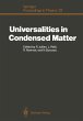 Universalities in Condensed Matter - Bild 1