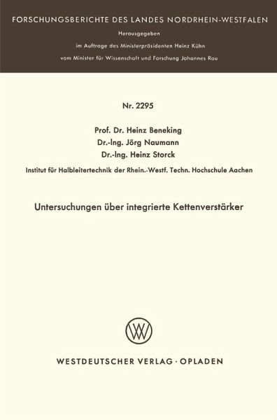 Untersuchungen über integrierte Kettenverstärker