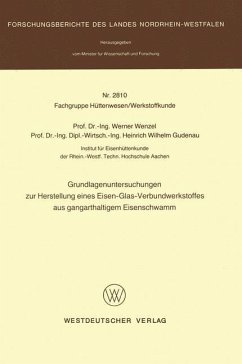 Grundlagenuntersuchungen zur Herstellung eines Eisen-Glas-Verbundwerkstoffes aus gangarthaltigem Eisenschwamm - Wenzel, Werner