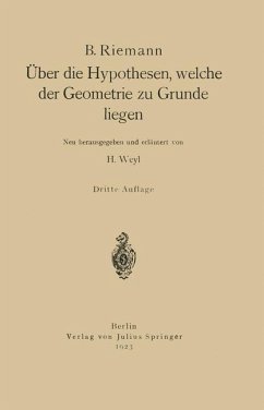 Über die Hypothesen, welche der Geometrie zu Grunde liegen - Riemann, B.