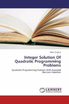 Integer Solution Of Quadratic Programming Problems - Singhal, Abha