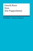 Lektüreschlüssel. Henrik Ibsen: Nora (Ein Puppenheim) (eBook, ePUB) Lektüreschlüssel. Henrik Ibsen: Nora (Ein Puppenheim) (eBook, ePUB)