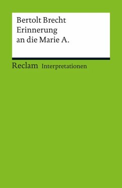 Interpretation. Bertolt Brecht: Erinnerung an die Marie A. (eBook, PDF) - Knopf, Jan