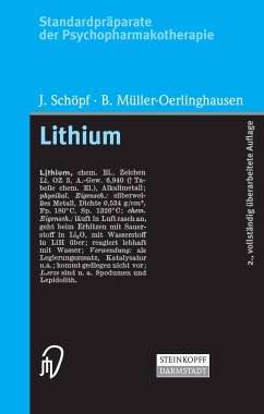 Standardpräparate der Psychopharmakotherapie. Lithium (eBook, PDF) - Schöpf, J.; Müller-Oerlinghausen, B.