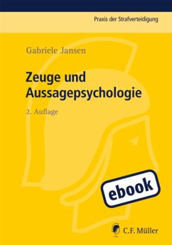 Zeuge und Aussagepsychologie (eBook, ePUB) - Jansen, Gabriele