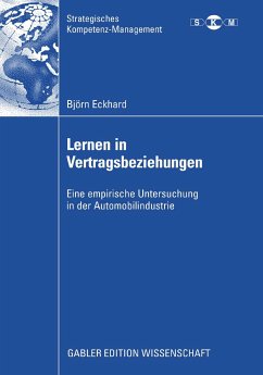 Lernen in Vertragsbeziehungen (eBook, PDF) - Eckhard, Björn