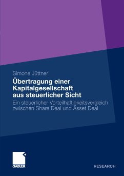 Übertragung einer Kapitalgesellschaft aus steuerlicher Sicht (eBook, PDF) - Jüttner, Simone