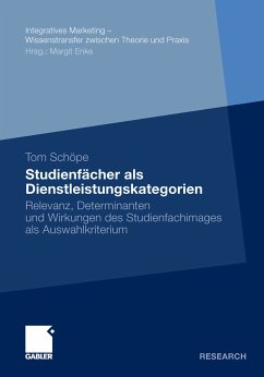 Studienfächer als Dienstleistungskategorien (eBook, PDF) - Schöpe, Tom
