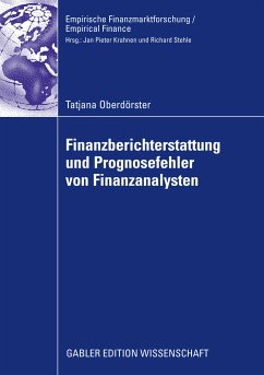 Finanzberichterstattung und Prognosefehler von Finanzanalysten (eBook, PDF) - Oberdörster, Tatjana