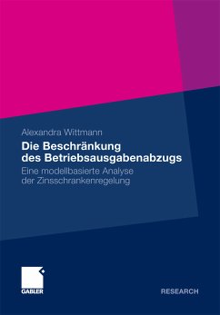 Die Beschränkung des Betriebsausgabenabzugs (eBook, PDF) - Wittmann, Alexandra