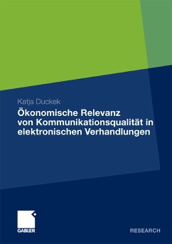 Ökonomische Relevanz von Kommunikationsqualität in elektronischen Verhandlungen (eBook, PDF) - Duckek, Katja
