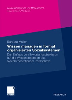 Wissen managen in formal organisierten Sozialsystemen (eBook, PDF) - Müller, Barbara