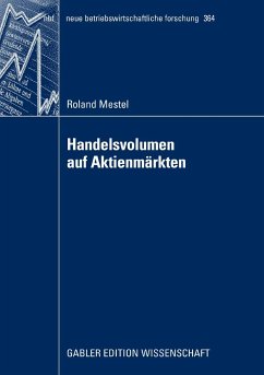 Handelsvolumen auf Aktienmärkten (eBook, PDF) - Mestel, Roland