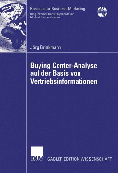 Buying Center-Analyse auf der Basis von Vertriebsinformationen (eBook, PDF) - Brinkmann, Jörg