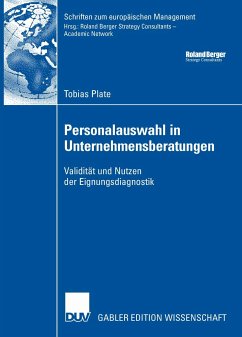 Personalauswahl in Unternehmensberatungen (eBook, PDF) - Plate, Tobias