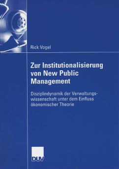 Zur Institutionalisierung von New Public Management (eBook, PDF) - Vogel, Rick