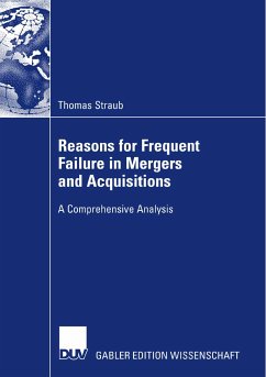 Reasons for Frequent Failure in Mergers and Acquisitions (eBook, PDF) - Straub, Thomas
