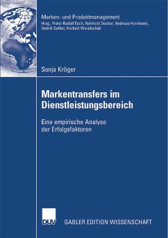 Markentransfers im Dienstleistungsbereich (eBook, PDF) - Kröger, Sonja