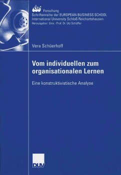 Vom individuellen zum organisationalen Lernen (eBook, PDF) - Schüerhoff, Vera