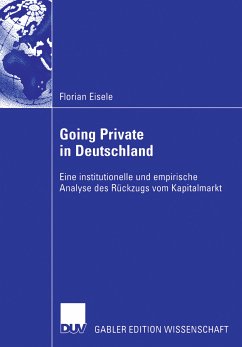 Going Private in Deutschland (eBook, PDF) - Eisele, Florian