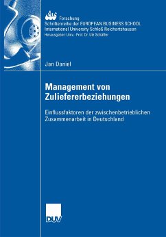 Management der Zuliefererbeziehungen (eBook, PDF) - Daniel, Jan