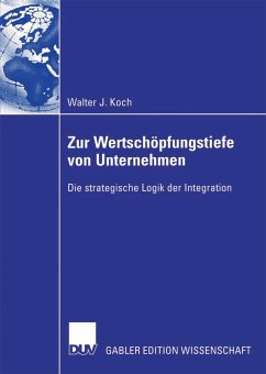 Zur Wertschöpfungstiefe von Unternehmen (eBook, PDF) - Koch, Walter