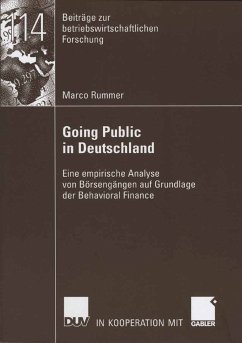 Going Public in Deutschland (eBook, PDF) - Rummer, Marco