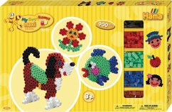 Hama 8712 - Geschenkpackung Maxiperlen, 2x Stiftplatte Hund & Kreis, mit ca. 900 Bügelperlen