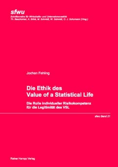 Die Ethik des Value of a Statistical Life (eBook, PDF) - Fehling, Jochen