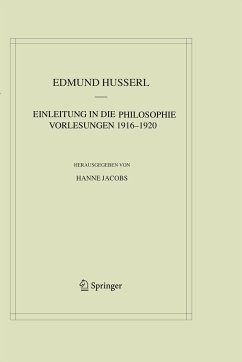 Einleitung in die Philosophie. Vorlesungen 1916–1920 (eBook, PDF) - Husserl, Edmund
