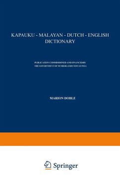 Cover Kapauku - Malayan - Dutch - English Dictionary