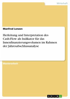Herleitung und Interpretation des Cash-Flow als Indikator für das Innenfinanzierungsvolumen im Rahmen der Jahresabschlussanalyse (eBook, PDF)
