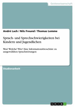 Cover Sprach- und Sprechschwierigkeiten bei Kindern und Jugendlichen (eBook, PDF)