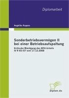 Cover Sonderbetriebsvermögen II bei einer Betriebsaufspaltung: Kritische Würdigung des BFH-Urteils IV R 65/07 vom 17.12.2008 (eBook, PDF)